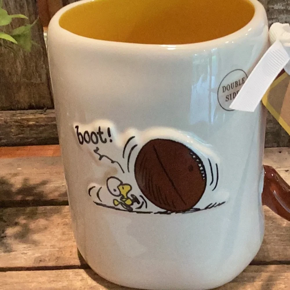 Rae Dunn x Peanuts Football Mug